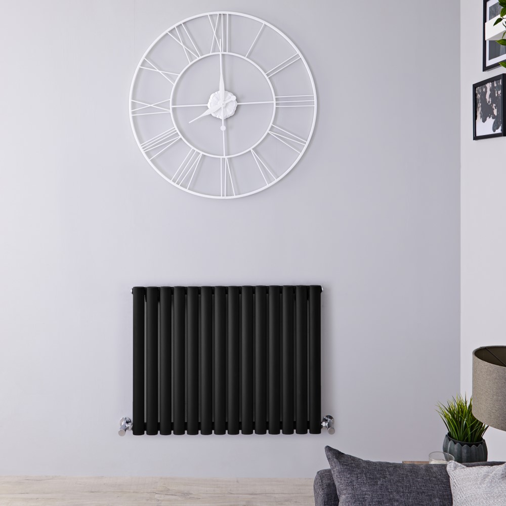 Radiateur design électrique horizontal – Noir - 63,5 cm x 83.4 cm x 5,6 cm - Vitality