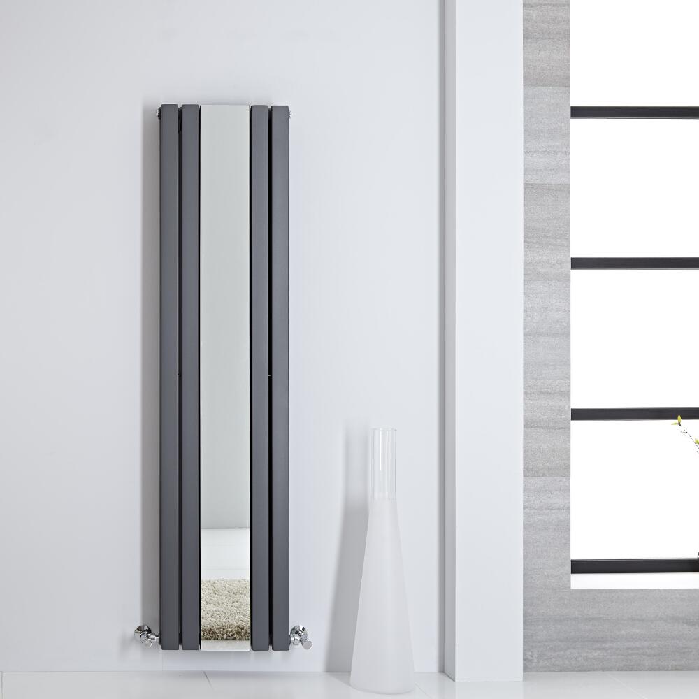 Radiateur miroir anthracite Sloane 160 x 38.5cm 1212 watts