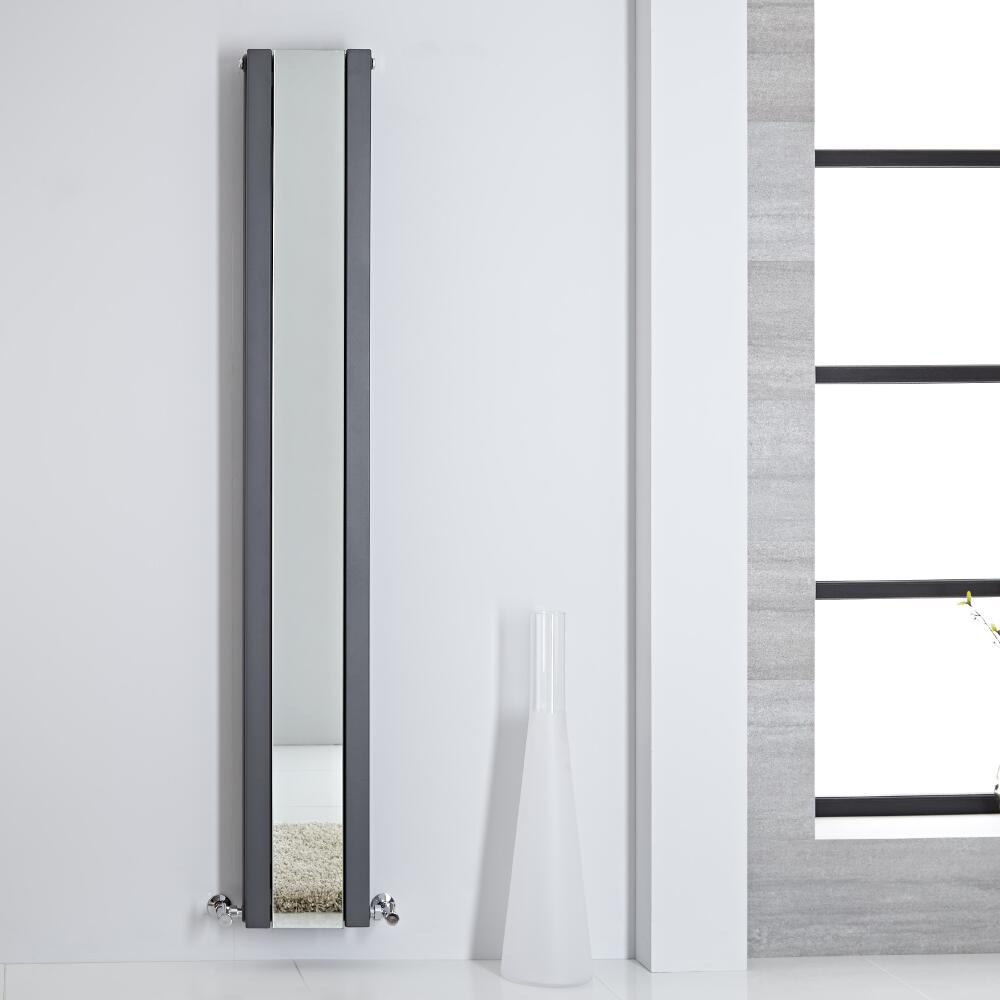 Radiateur miroir anthracite Sloane 180x26.5cm 901 watts