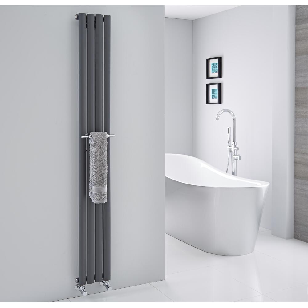 Barre porte-serviettes chromée 23cm pour Radiateur Vitality & Delta