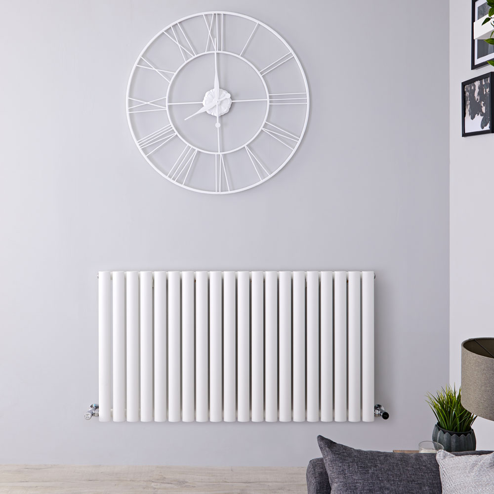 Radiateur Design Horizontal Blanc Vitality 63,5cm x 118cm x 5,6cm 1194 Watts