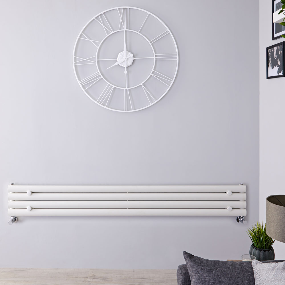 Radiateur Design Horizontal Blanc Vitality 23,6cm x 160cm x 7,8cm 518 Watts