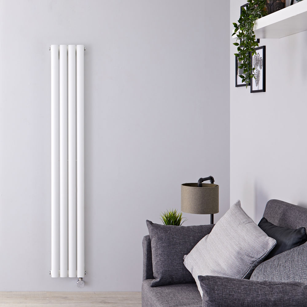 Radiateur design vertical électrique - Blanc – 160 cm x 23,6 cm x 5,6 cm - Vitality