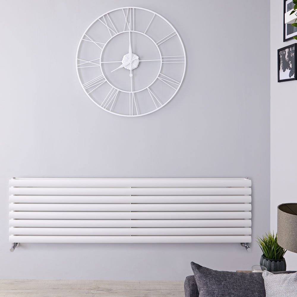 Radiateur Design Horizontal Blanc Vitality 47,2cm x 160cm x 7,8cm 1611 Watts