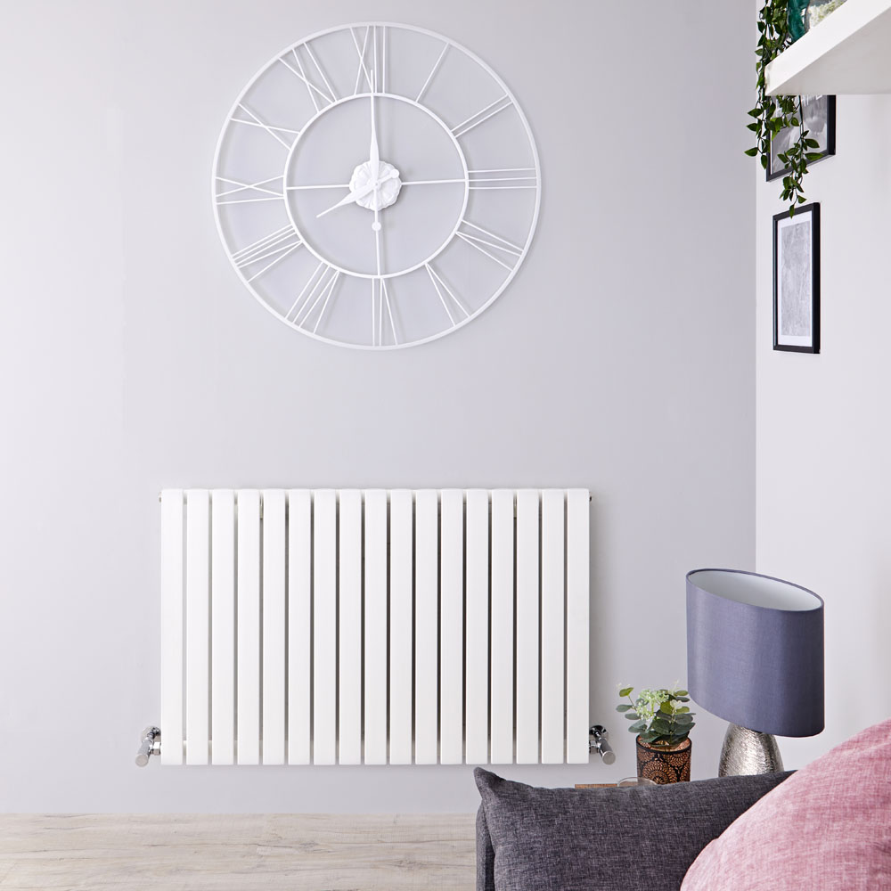 Radiateur Design Horizontal Blanc Sloane 63,5cm x 100cm x 5,4cm 1022 Watts