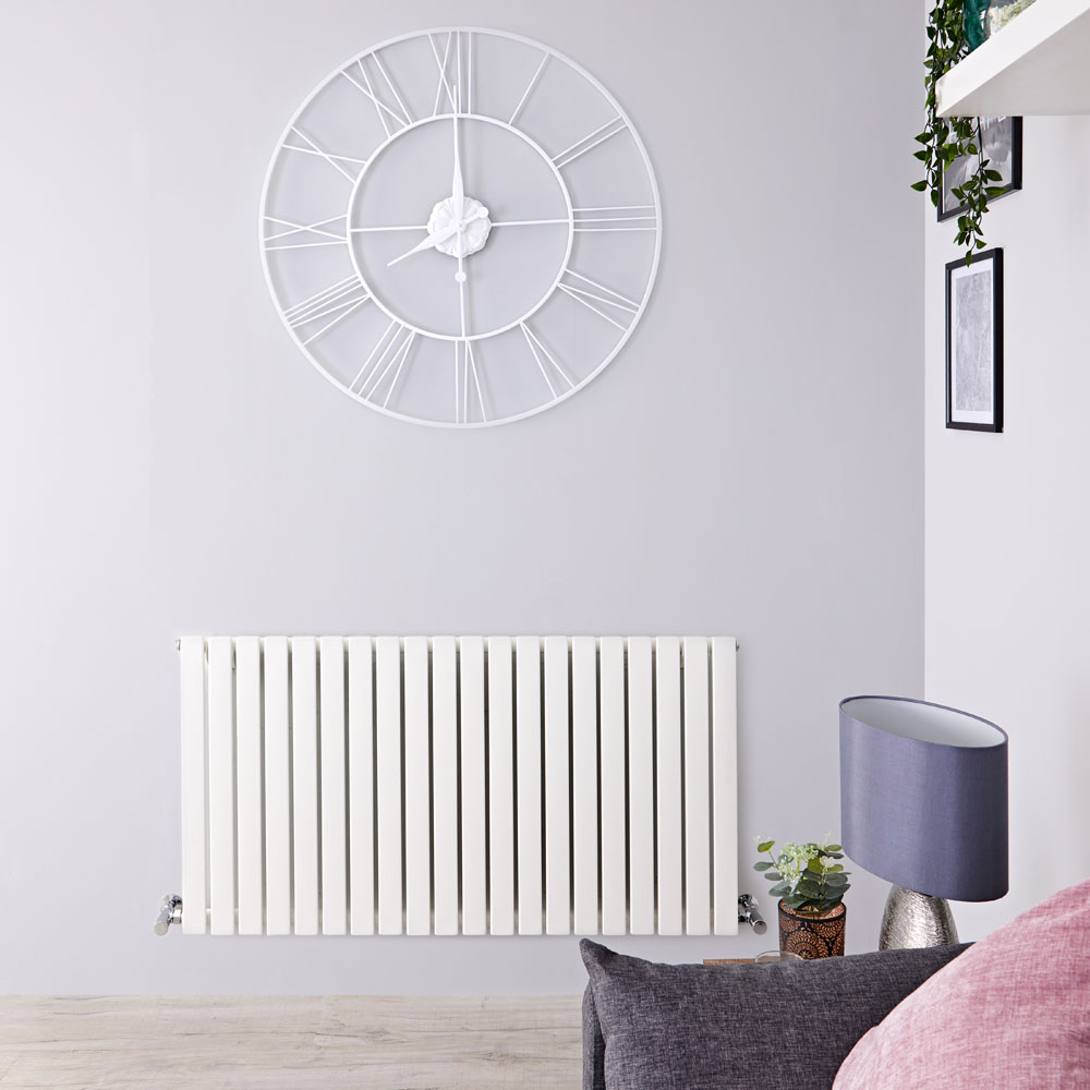 Radiateur Design Horizontal Blanc Sloane 63,5cm x 83,4cm x 5,4cm 842 Watts