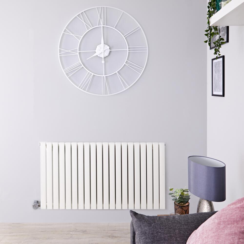 Radiateur Design Électrique Horizontal Blanc Sloane 63,5cm x 83,4cm x 5,4cm