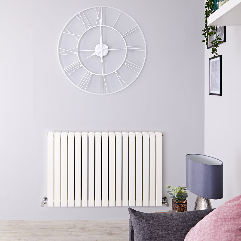 Radiateur Design Horizontal Blanc Sloane 63,5cm x 100cm x 7,1cm 1587 Watts