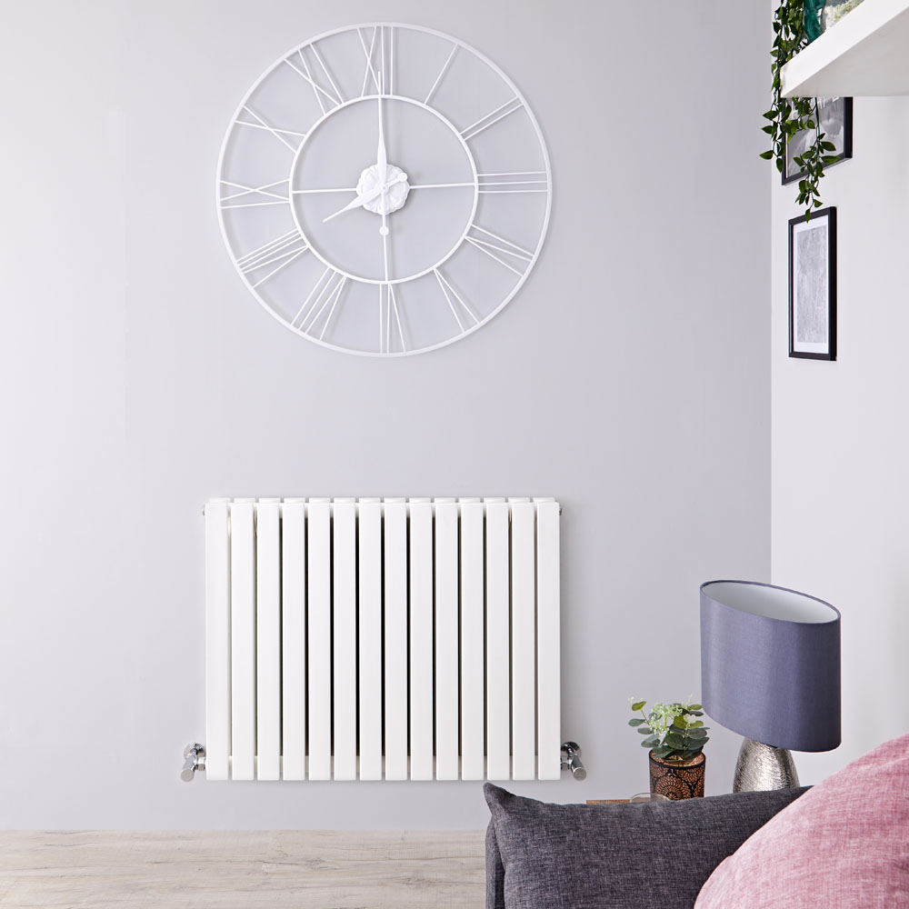 Radiateur Design Horizontal Blanc Sloane 63,5cm x 83,4cm x 7,1cm 1307 Watts