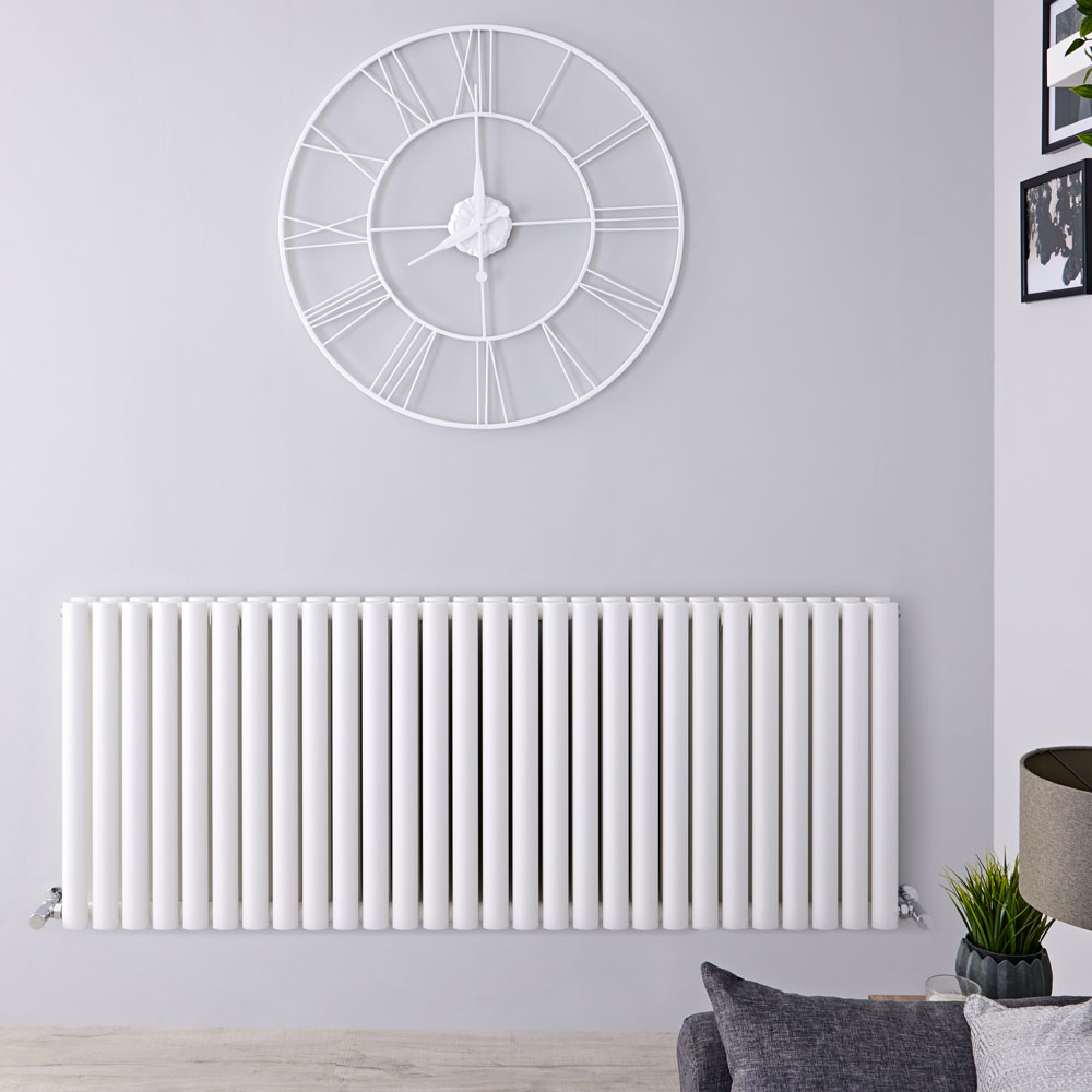 Radiateur Design Horizontal Blanc Vitality 63,5cm x 164,7cm x 7,8cm 2609 Watts