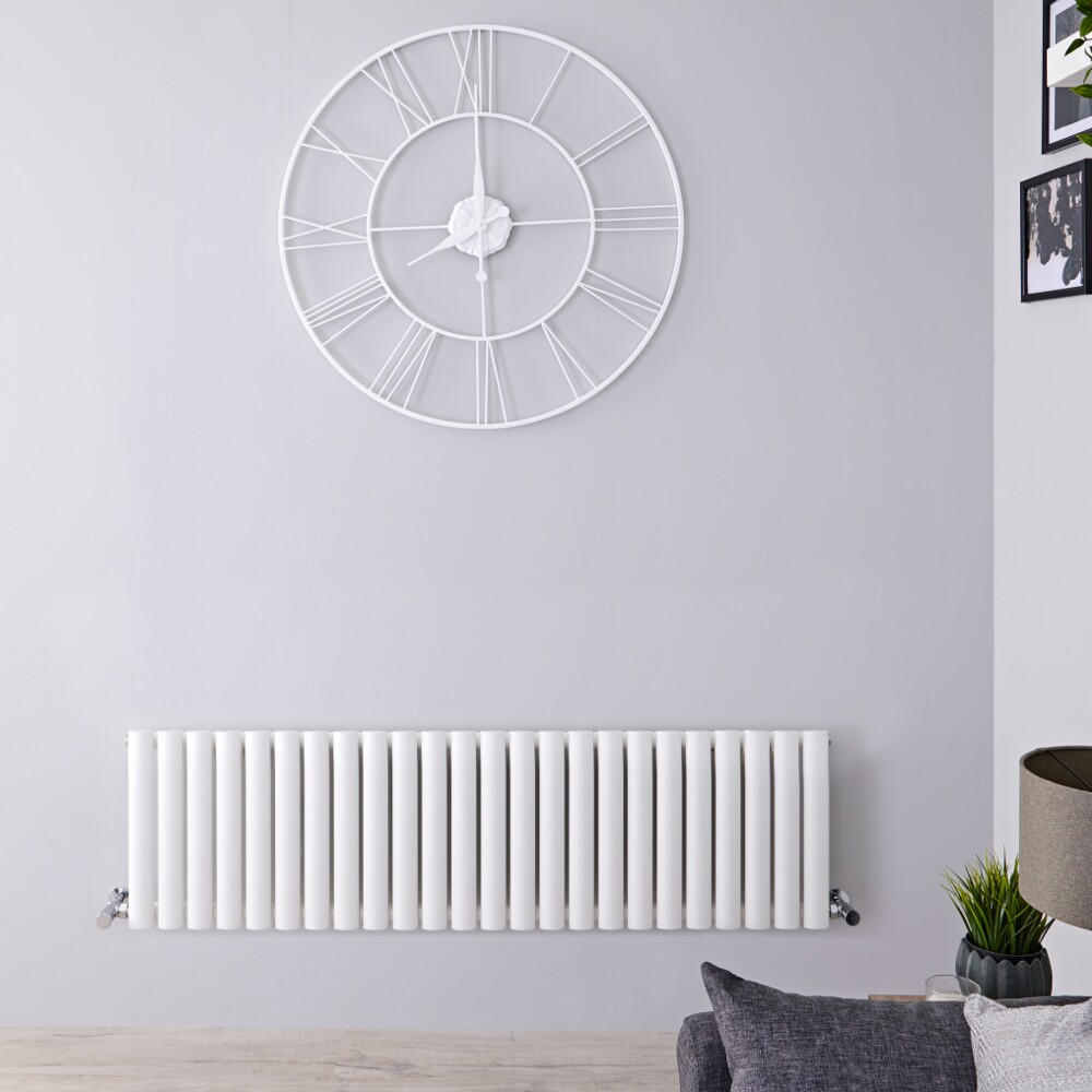 Radiateur Design Horizontal Blanc Vitality 40cm x 141,1cm x 5,6cm 1087 Watts