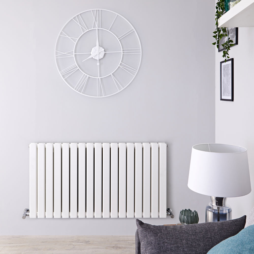 Radiateur Design Horizontal Blanc Delta 63,5cm x 119cm x 5,8cm 1624 Watts
