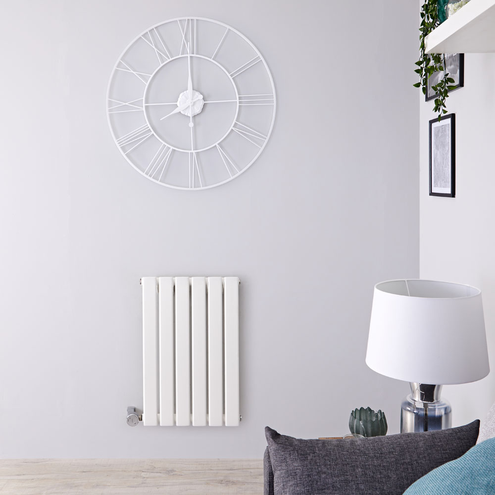 Radiateur design électrique horizontal - Blanc - 63,5 cm x 42 cm x 4,6 cm - Delta