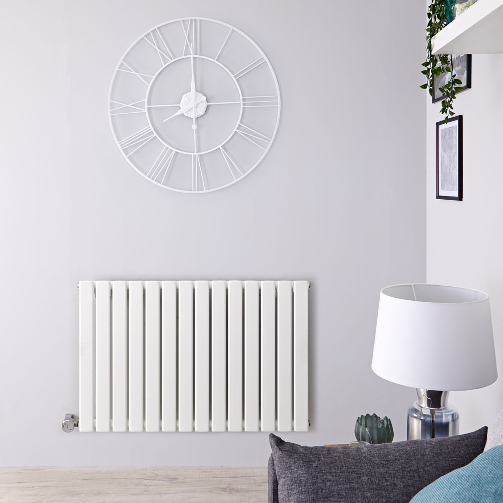 Radiateur Design Électrique Horizontal Blanc Delta 63,5cm x 98cm x 4,6cm