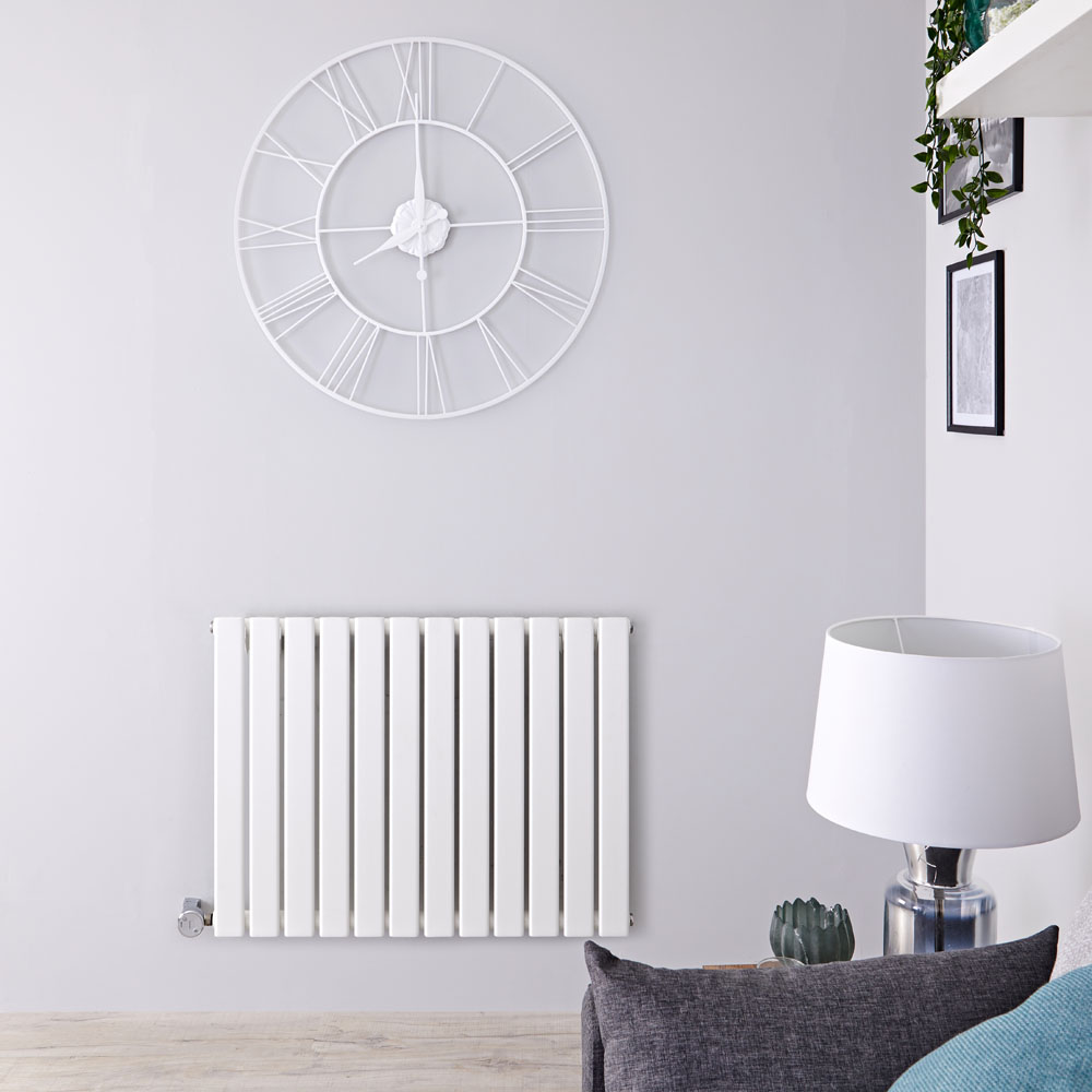 Radiateur Design Électrique Horizontal Blanc Delta 63,5cm x 84cm x 4,6cm