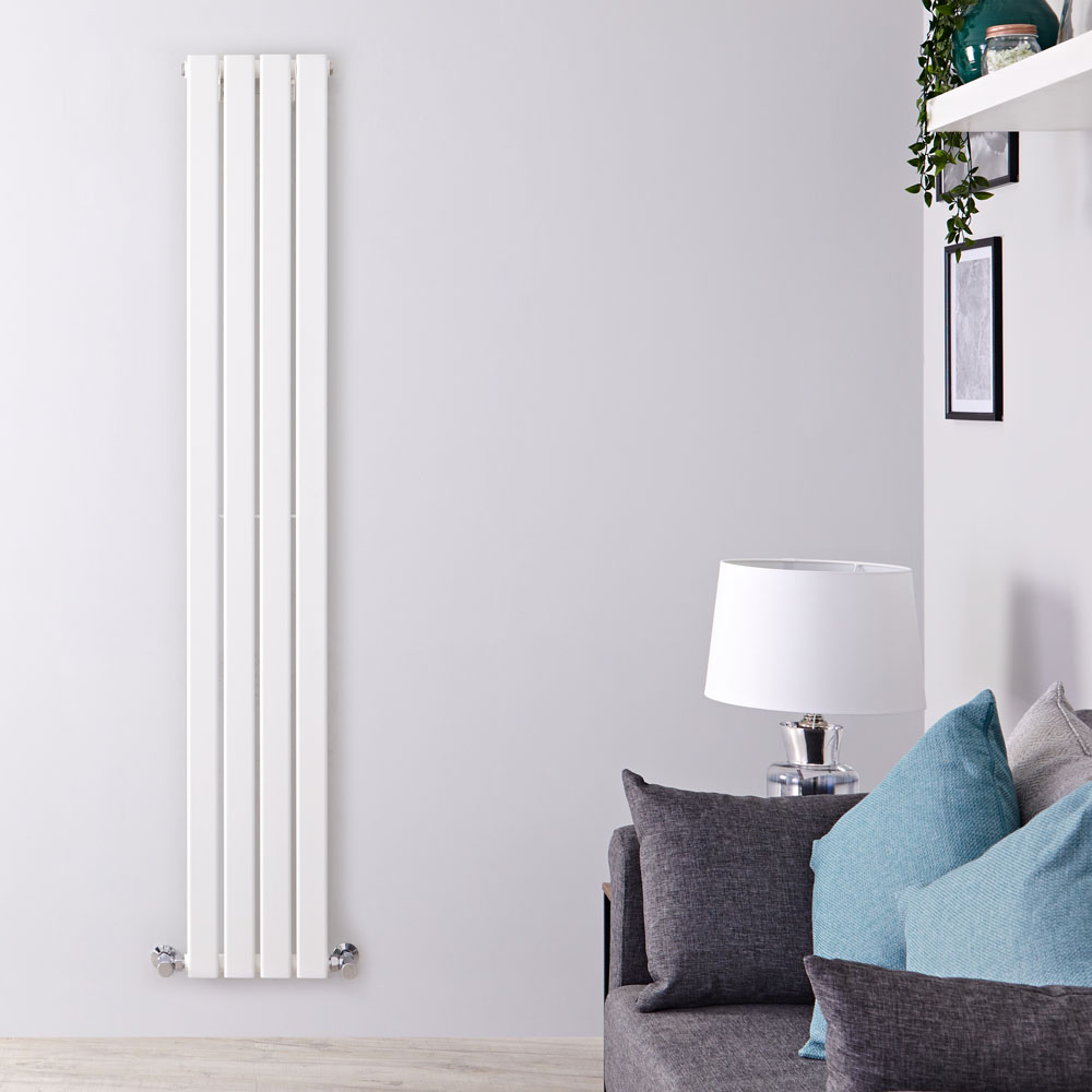 Radiateur Design Vertical Blanc Delta 160cm x 28cm x 4,7cm 586 Watts