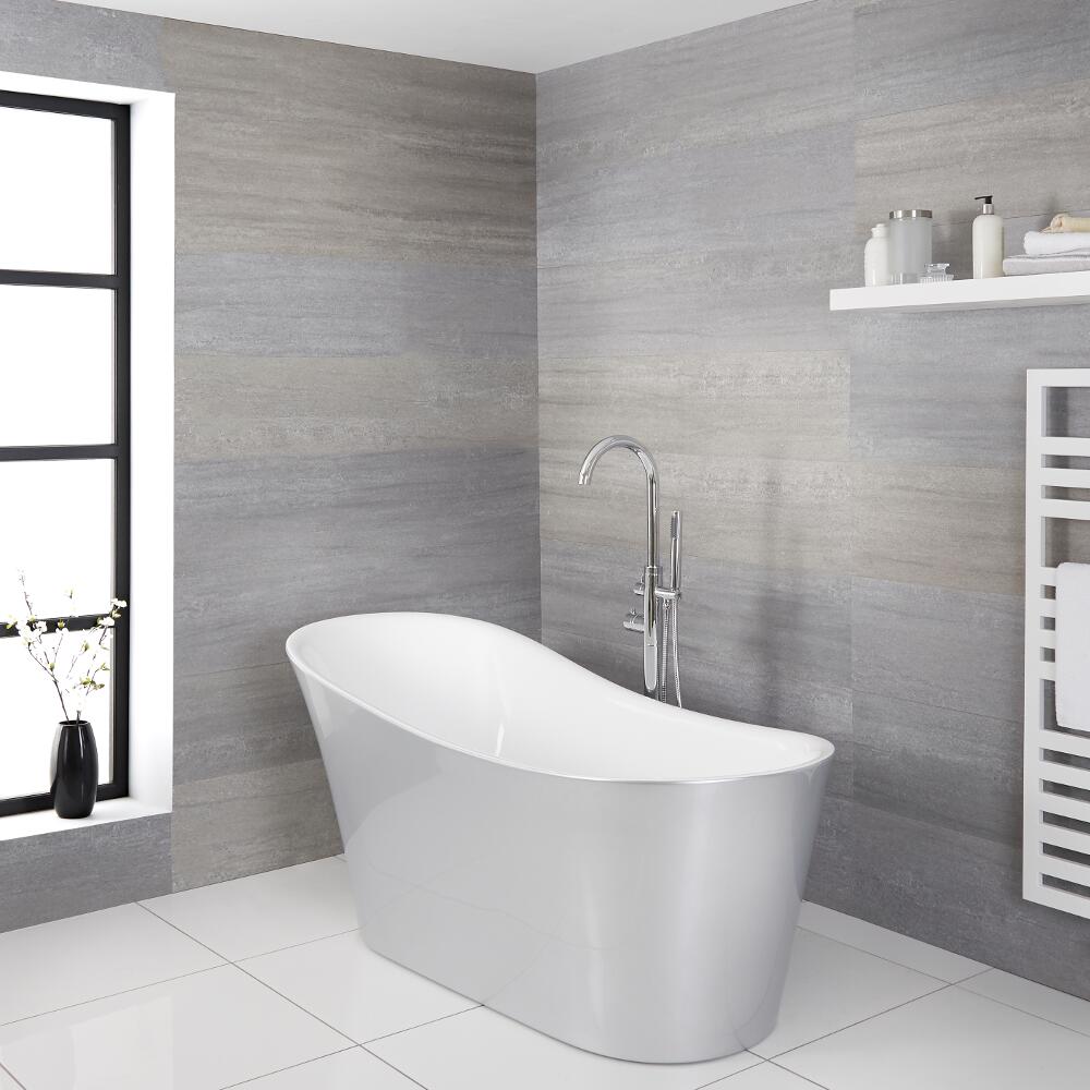 Baignoire Îlot Design Argent 72 x 171cm