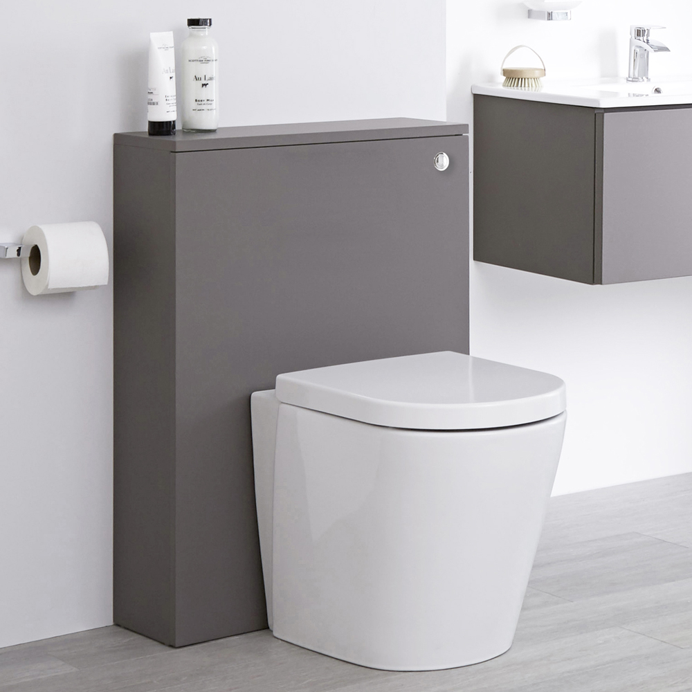 WC Moderne avec meuble Newington - 60cm - Gris Mat