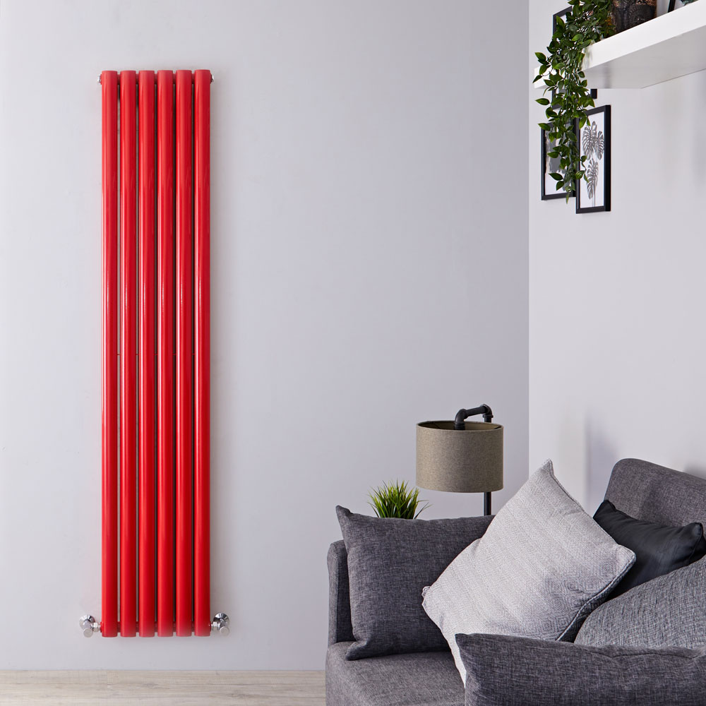 Radiateur Design Vertical Rouge Vitality 180cm x 35,5cm x 7,9cm 1632 Watts
