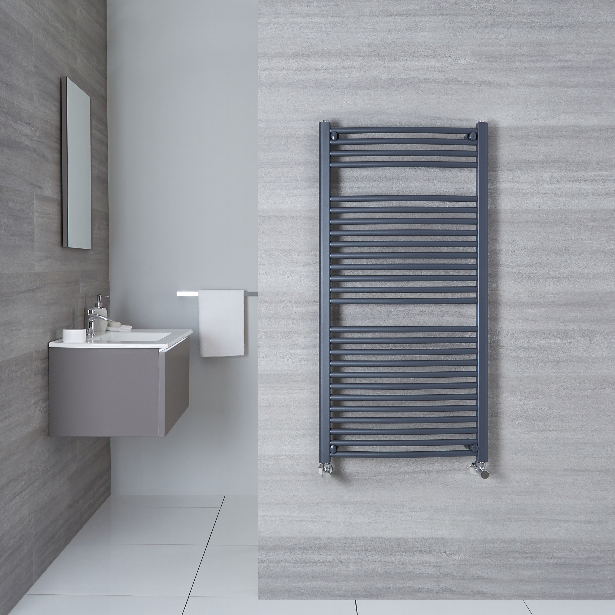 Sèche-Serviettes Anthracite Loa 120cm x 50cm x 3cm 686 Watts