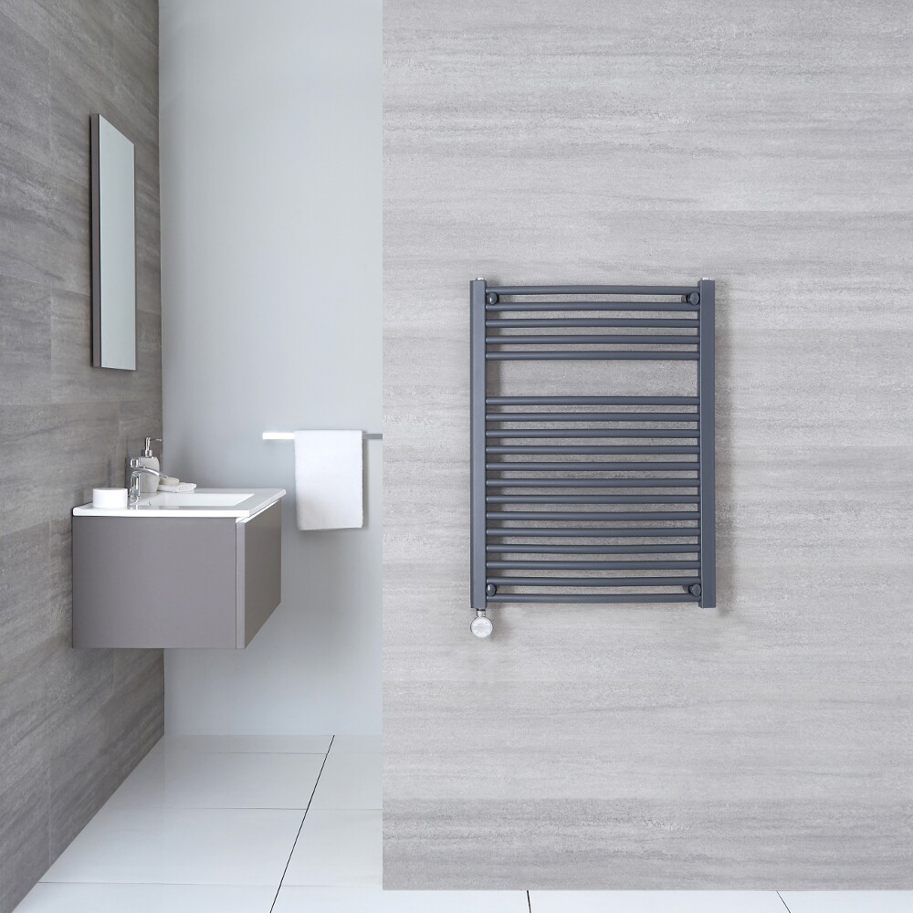 Sèche-Serviettes Électrique Anthracite Loa 80cm x 60cm x 3cm