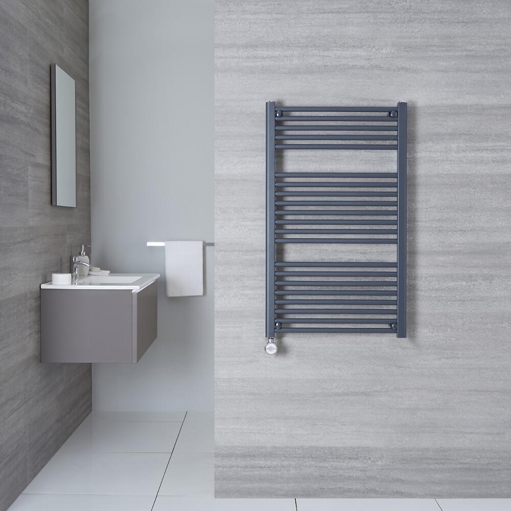 Sèche-Serviettes Électrique Anthracite Loa 100cm x 60cm x 3cm