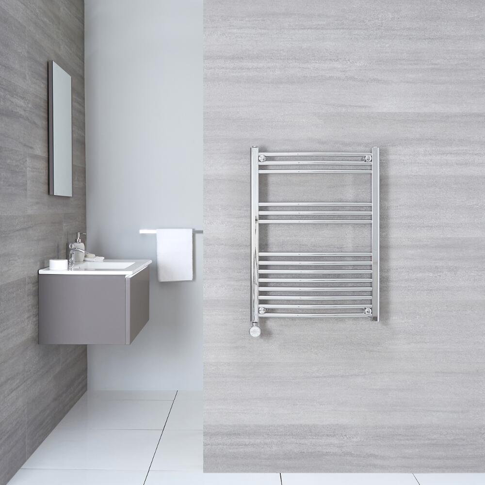 Hudson Reed Sèche-Serviettes Électrique Incurvé Chromé Ischia 80cm x 60cm x 5cm