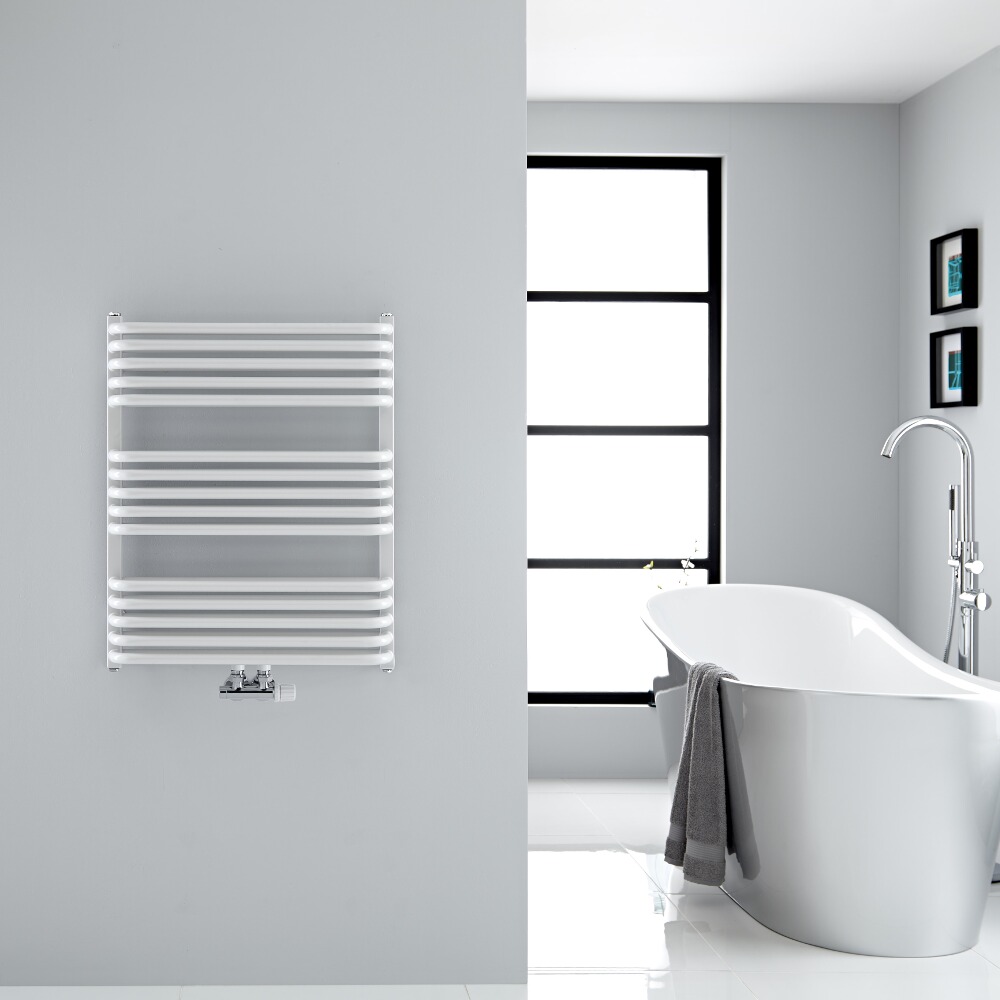 Sèche-serviettes eau chaude blanc Arch 73.6x60cm 896 watts