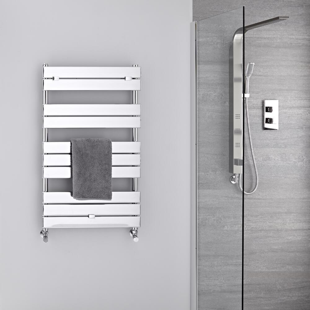 Sèche-serviettes eau chaude Chromé 100 x 60cm 385 watts Lustro