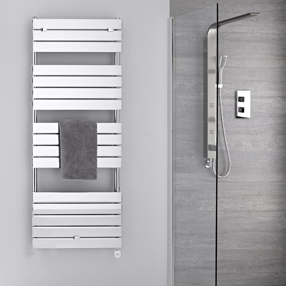 Sèche-serviettes électrique Chromé 151.2 x 60cm Lustro