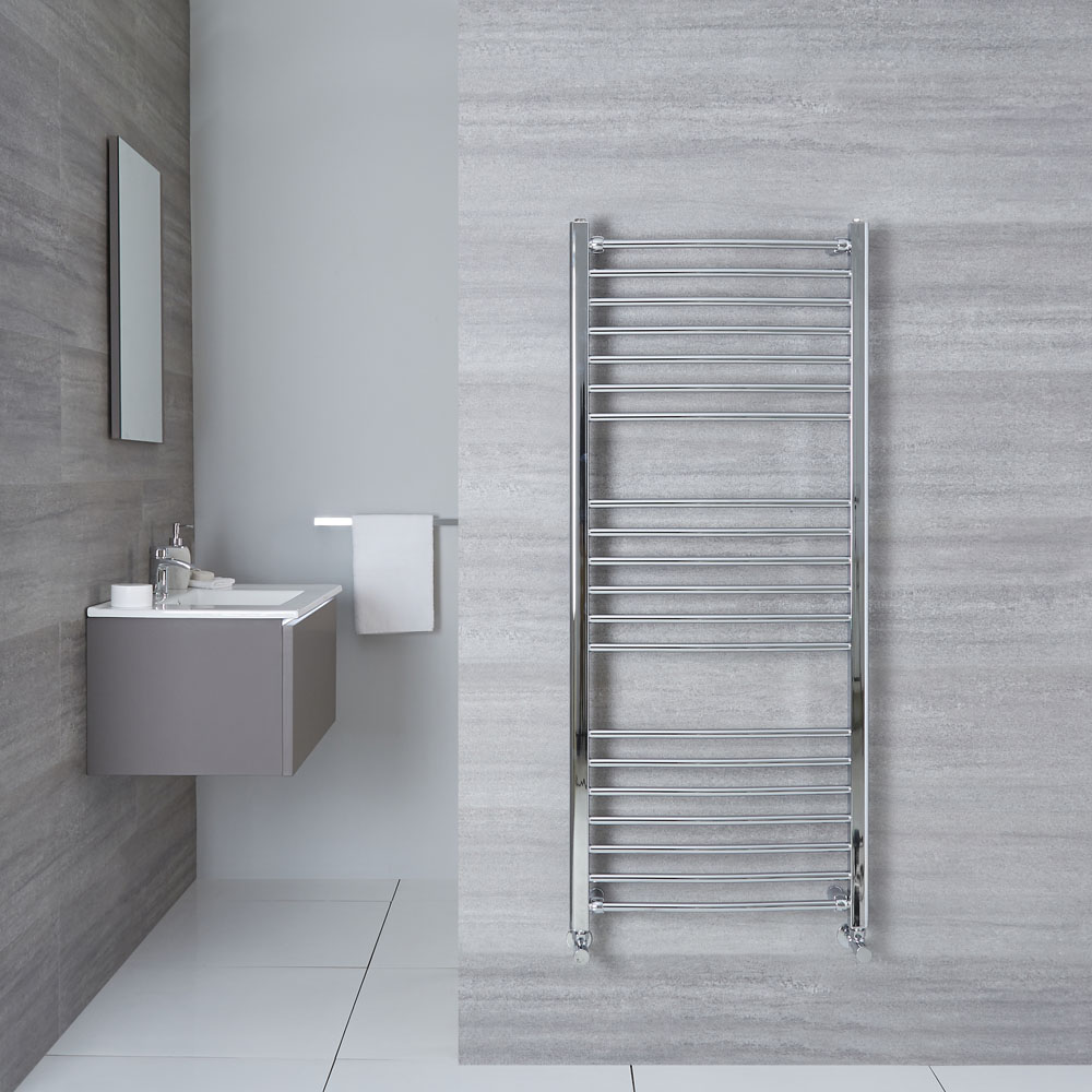 Hudson Reed Sèche-Serviettes Incurvé Chromé Eco 160cm x 60cm x 3cm 574 Watts