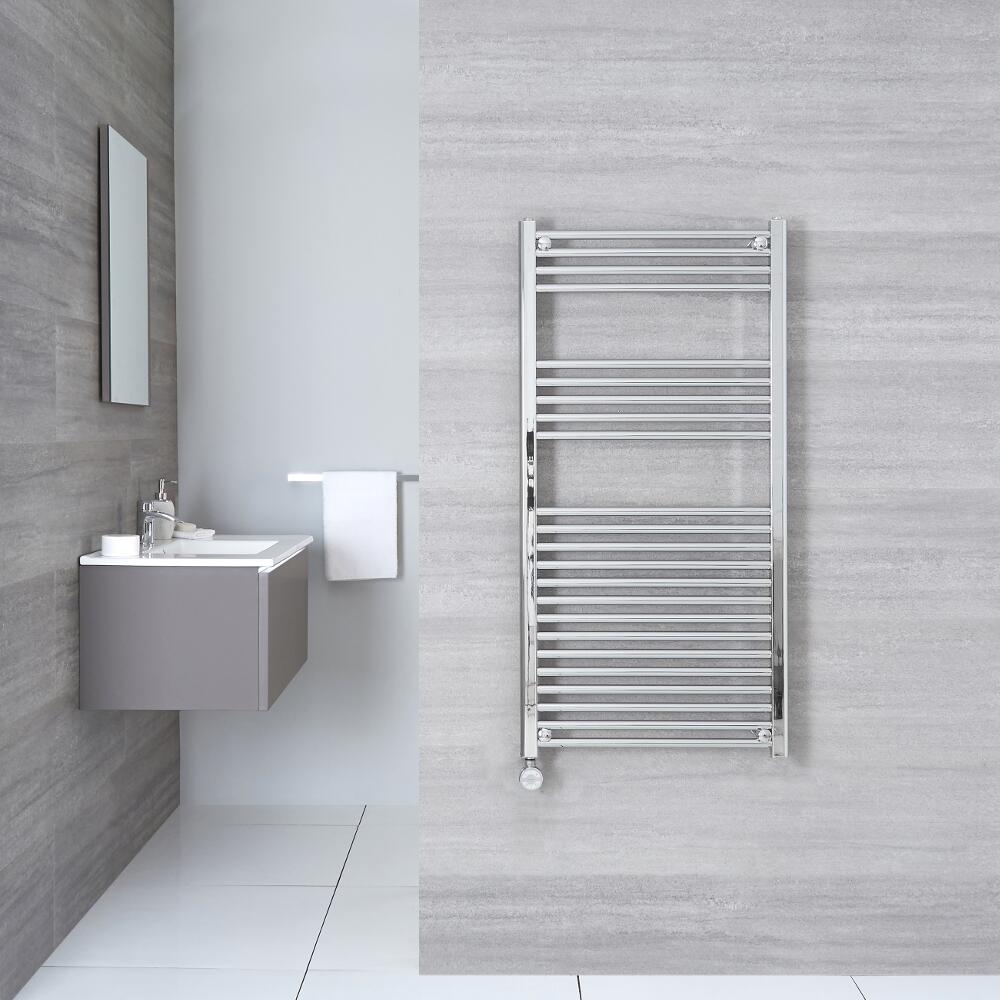 Sèche-Serviettes Électrique Chromé Ischia 120cm x 60cm x 3cm - 600 Watts