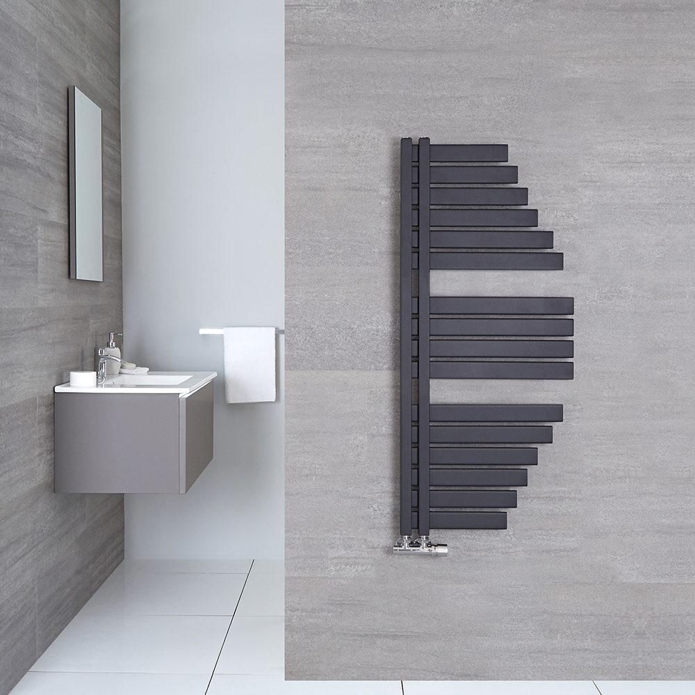 Lazio - Sèche-serviettes Design Anthracite - 146cm x 54.7cm