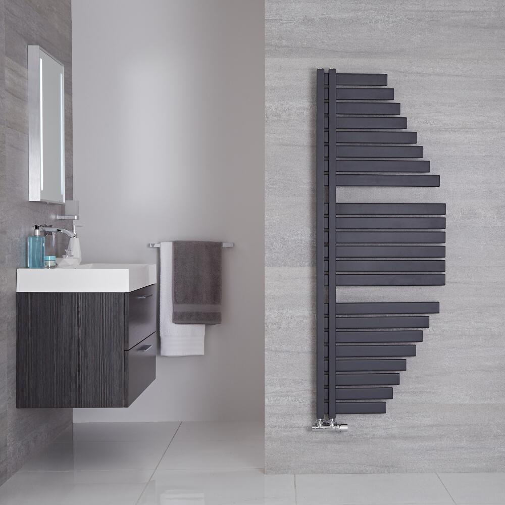 Lazio - Sèche-serviettes Design Anthracite - 146cm x 54.7cm