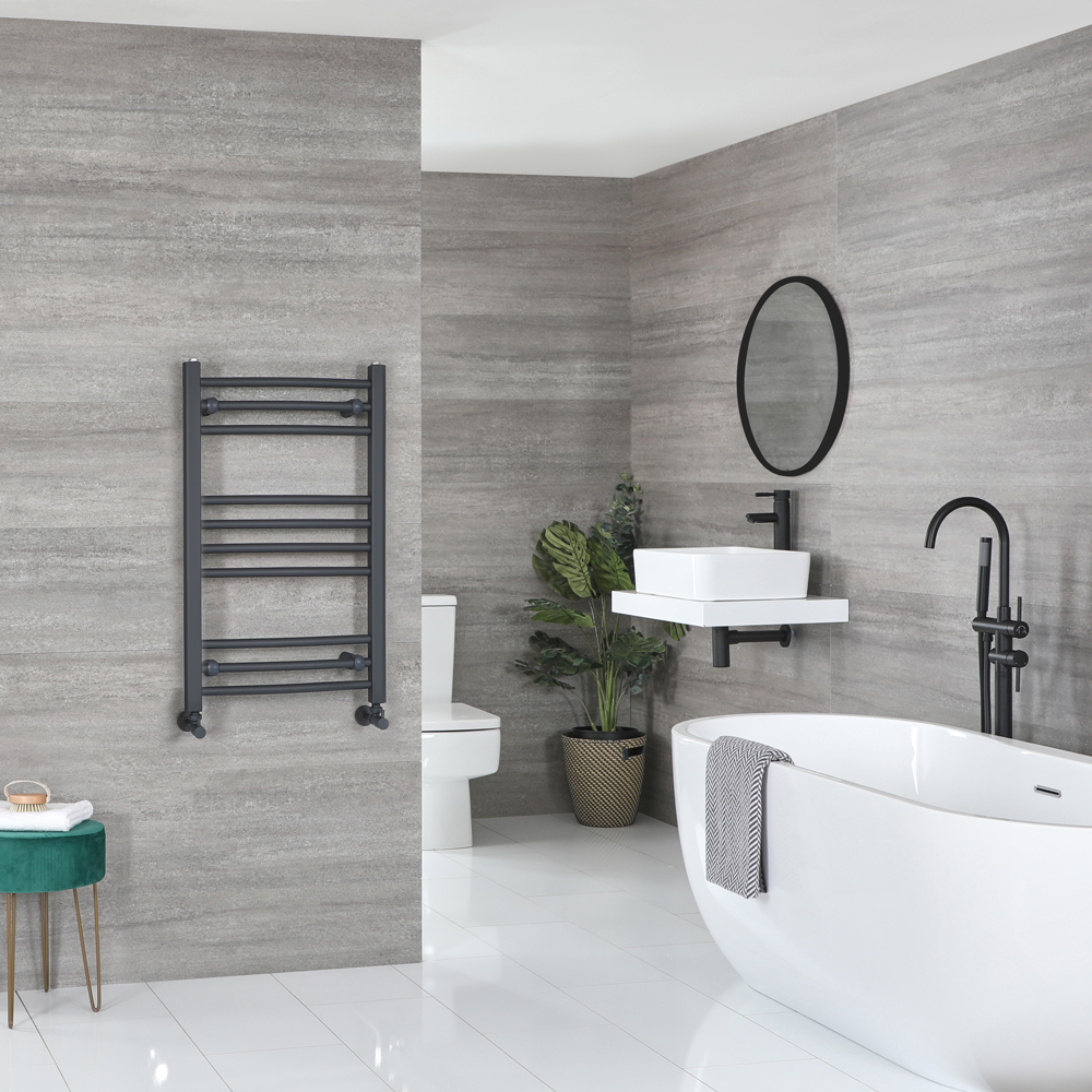 Sèche-serviettes incurvé – Anthracite – 80 cm x 50 cm - Artle