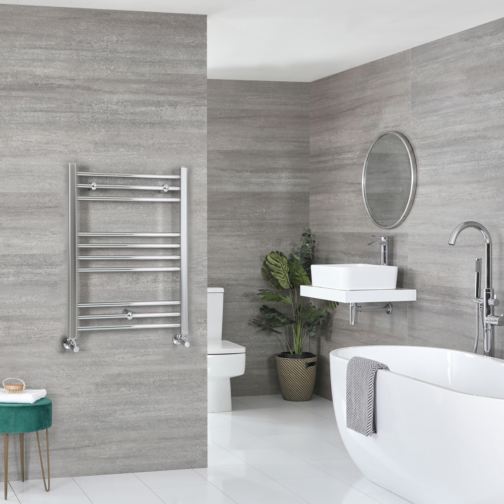 Sèche-serviettes plat – Chromé – 80 cm x 60 cm - Kent