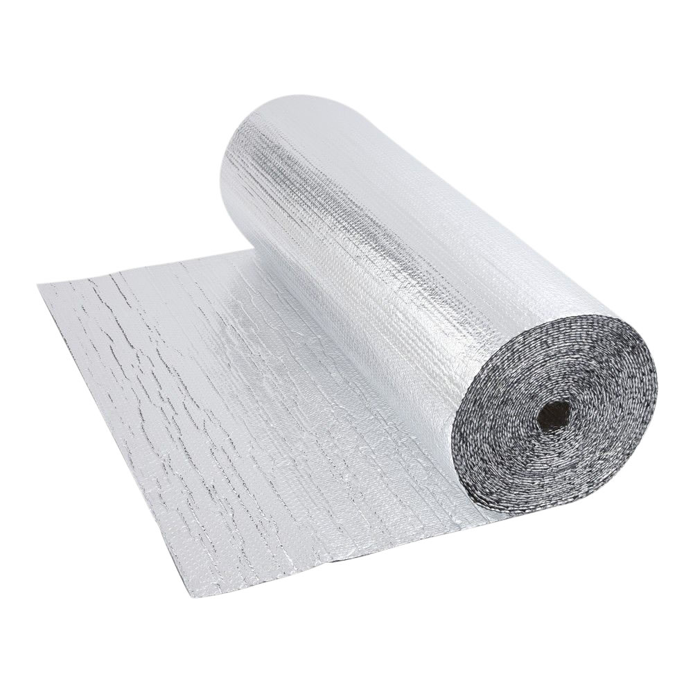 Rouleau isolant aluminium à bulles double épaisseur 10 x 1.2m Ép. 5.5mm