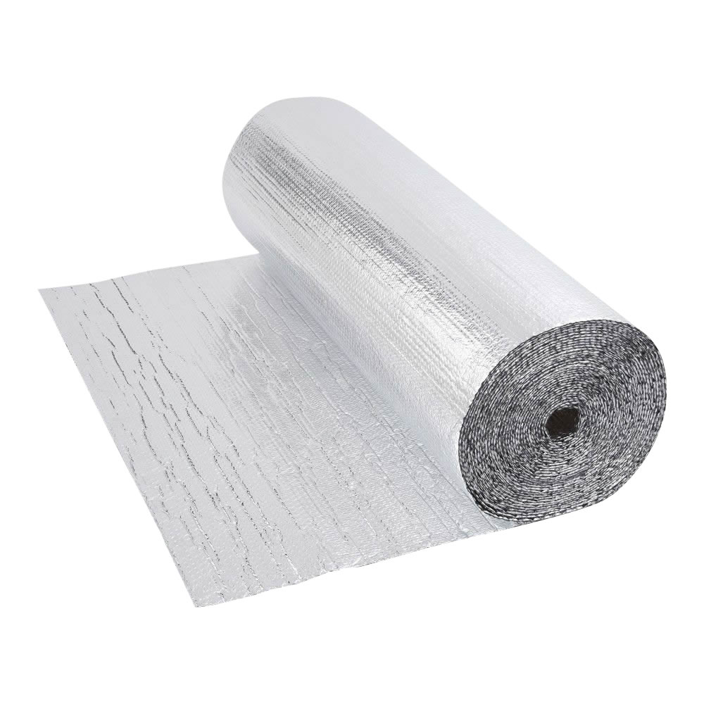 Rouleau isolant aluminium à bulles double épaisseur 25 x 1.2m Ép. 5.5mm