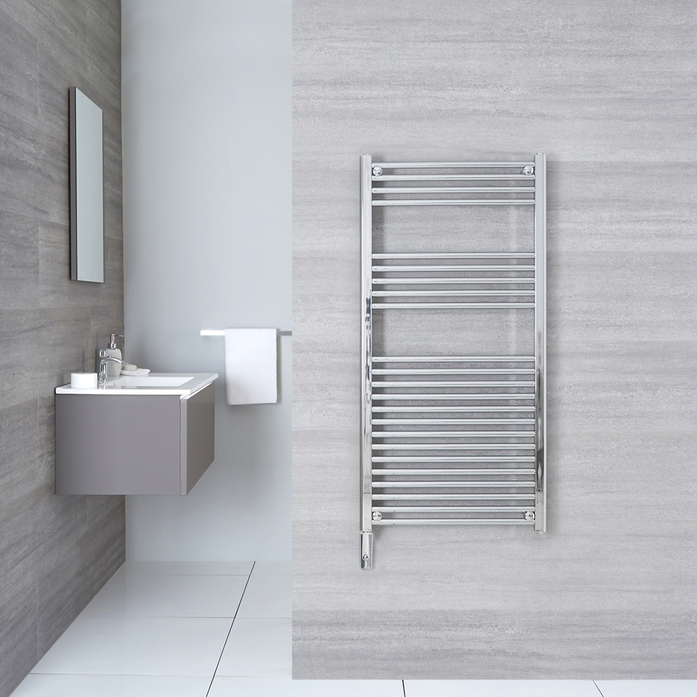 Sèche-Serviettes Électrique Chromé Ischia 120cm x 60cm x 3cm - 200 Watts