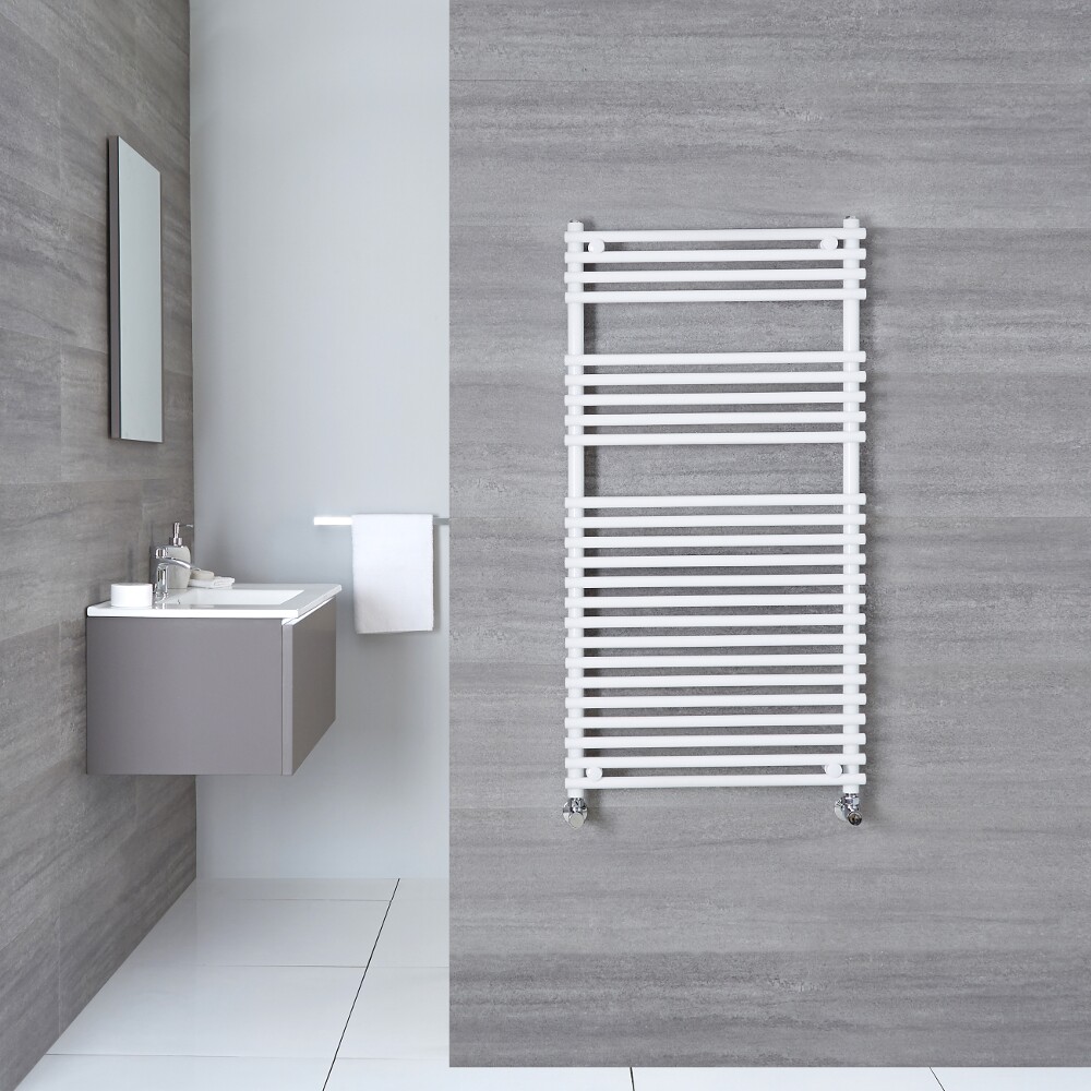 Sèche-Serviettes Blanc Ischia 115cm x 45cm x 5.5cm 698 Watts