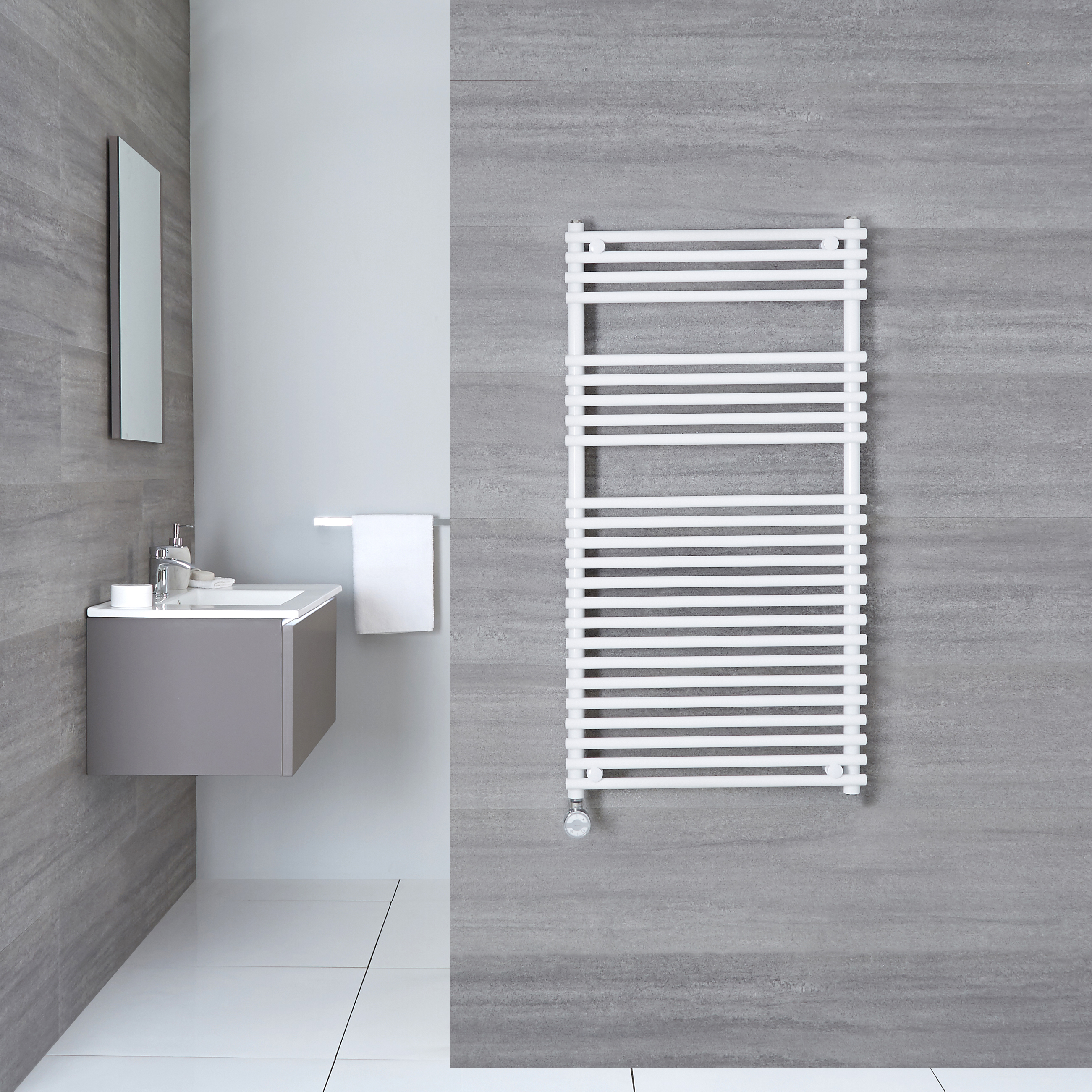 Sèche-Serviettes Électrique Blanc Ischia 115cm x 45cm x 7cm