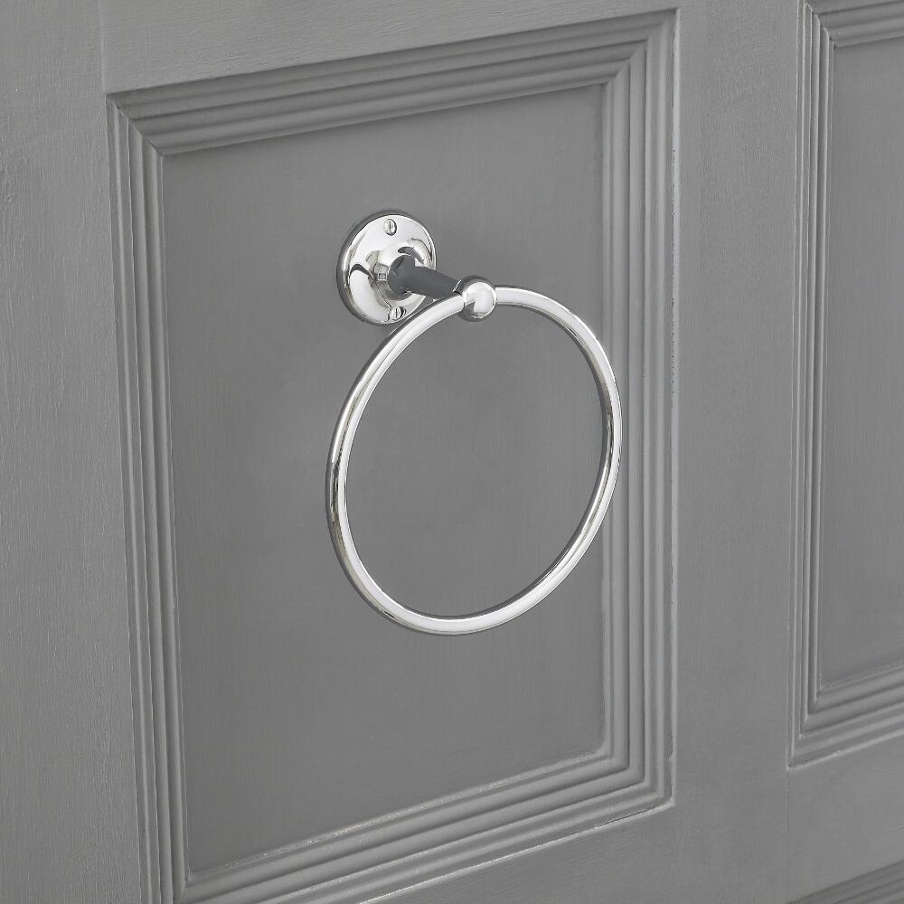 Anneau porte-serviette chromé