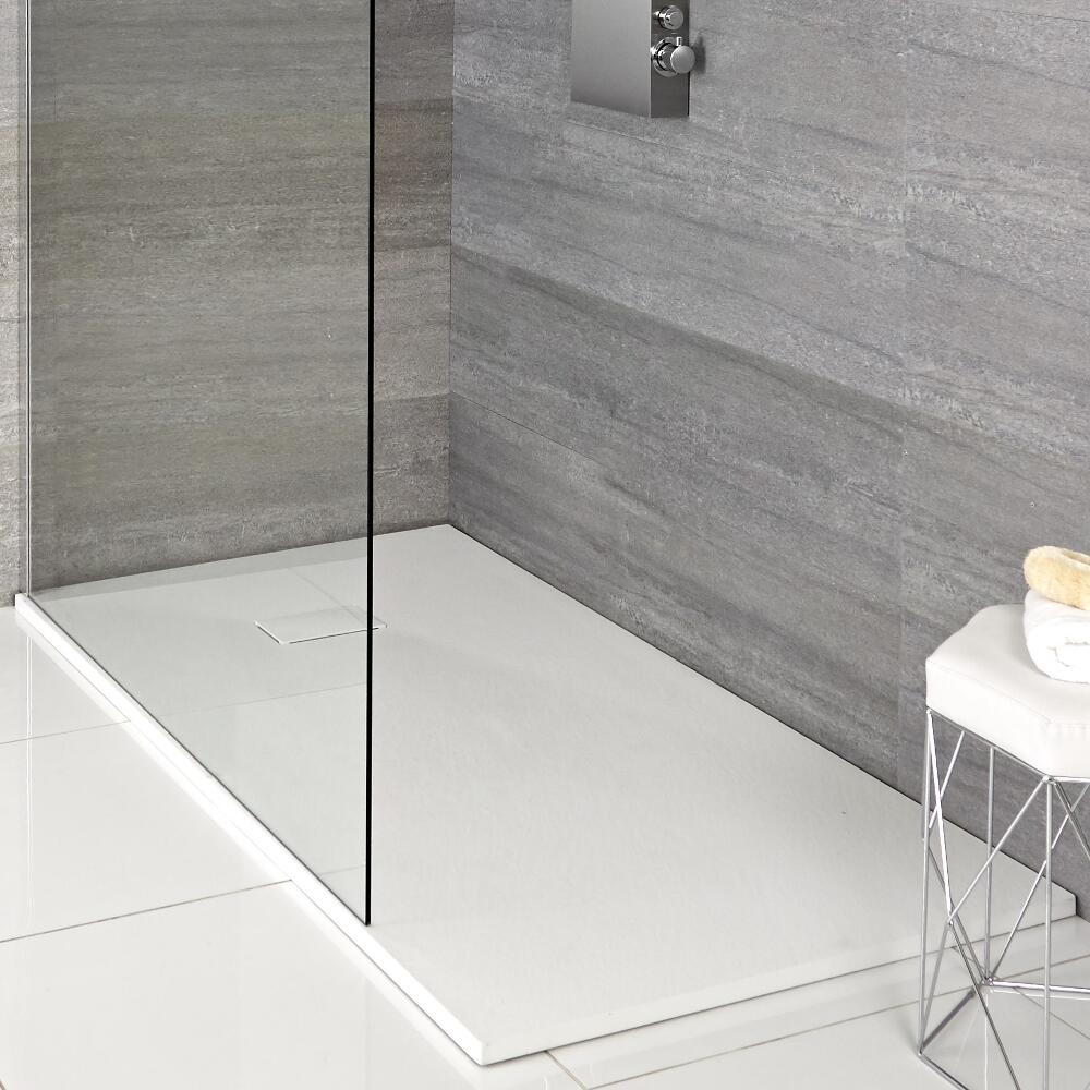 Receveur extra plat rectangulaire - Blanc - Choix de tailles - Rockwell