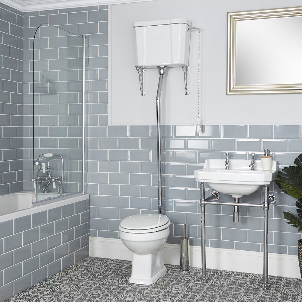 WC Rétro - Blanc - Chasse d'eau Haute