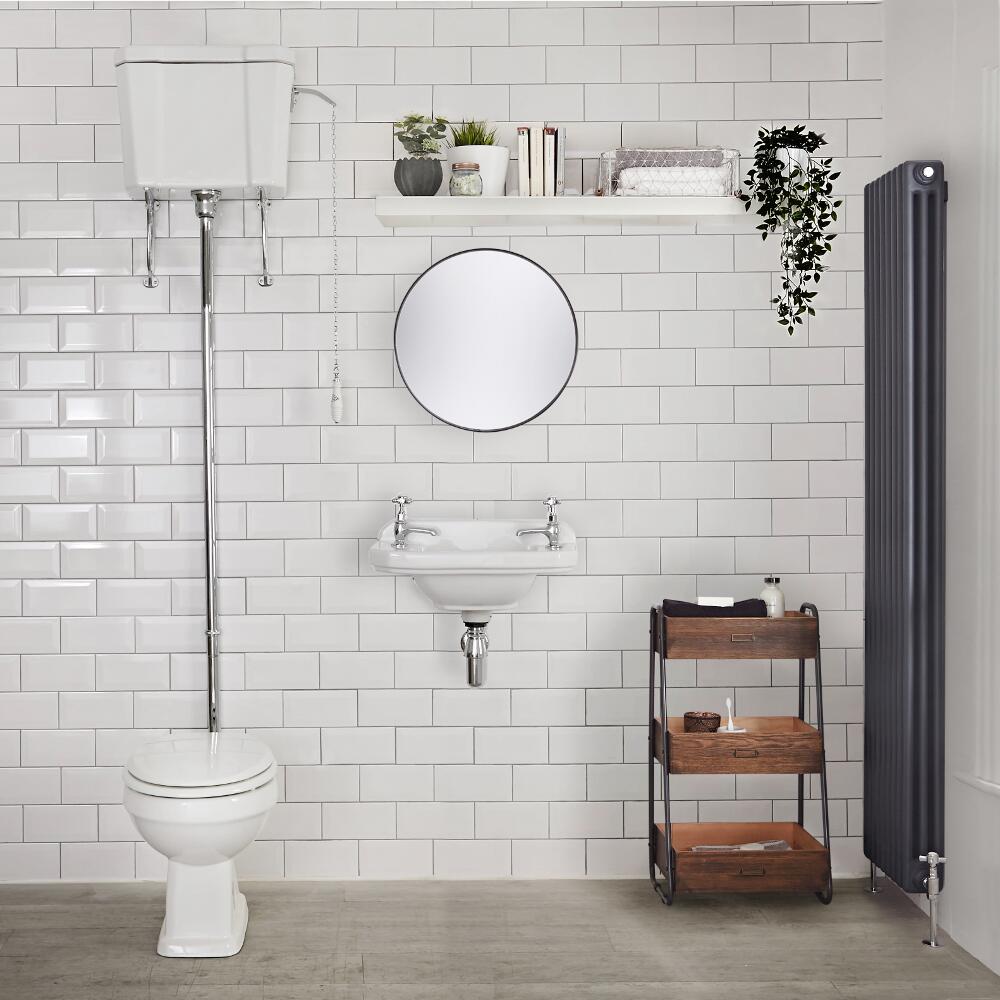 WC Rétro - Blanc - Chasse d'eau Haute