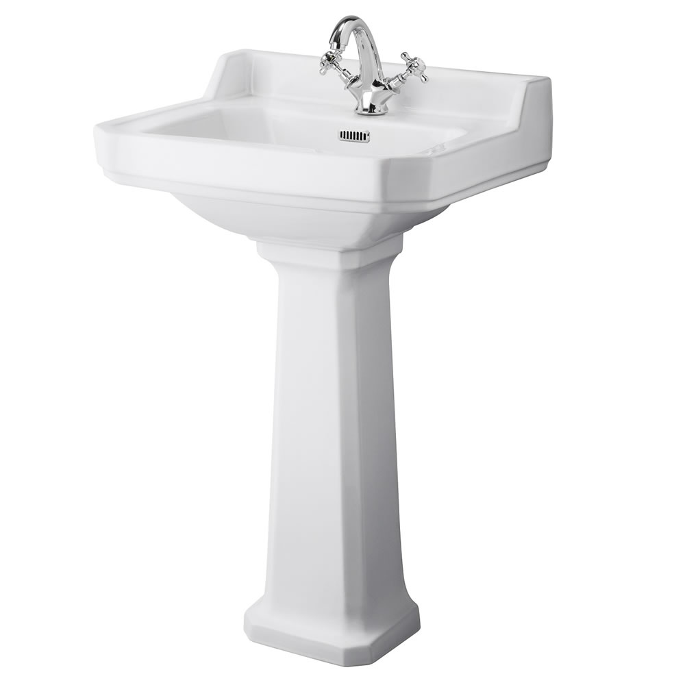 Lavabo rétro sur colonne 59.5cm - Carlton
