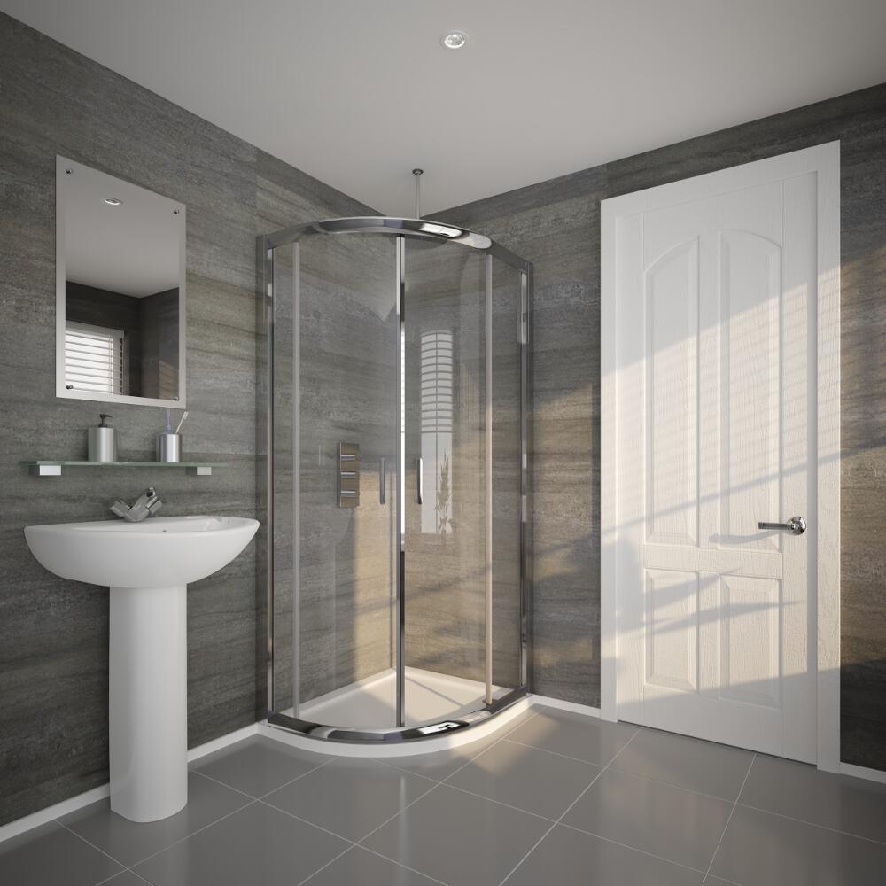 Cabine de douche Accès d'angle 80x195cm Portland