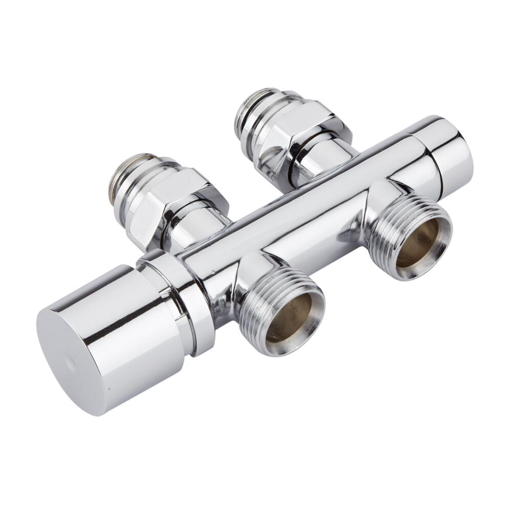 Robinet Radiateur Manuel Droit Équerre Tête Chromée 3/4'' - Choix d'Adaptateurs
