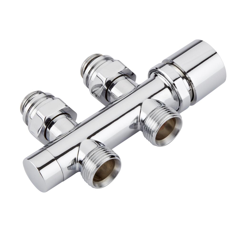 Robinet Radiateur Thermostatique Droit Équerre Tête Blanche 3/4'' - Choix d'Adaptateurs