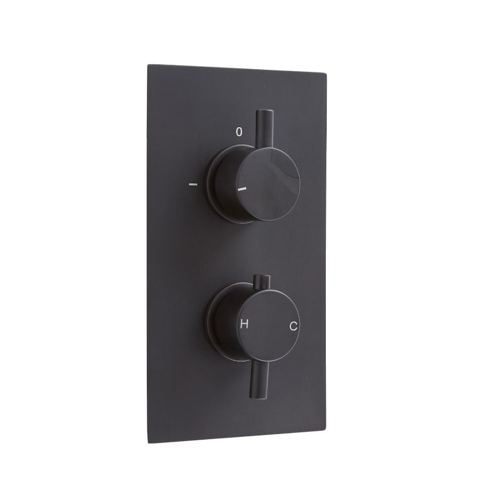 Mitigeur thermostatique encastrable noir - Nox - 2 fonctions